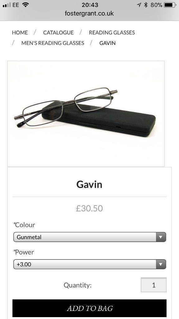 foster grant flat folding reading glasses